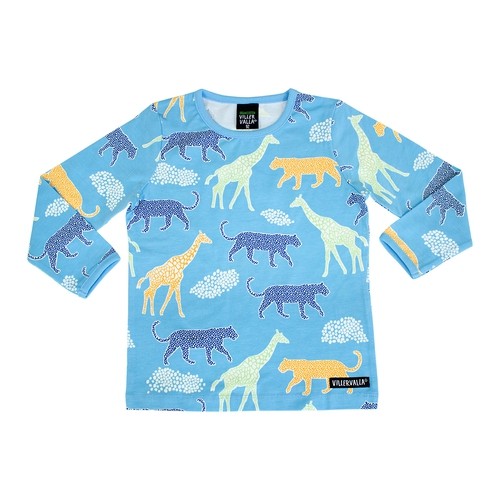 Villervalla Tshirt Savannah Print aqua