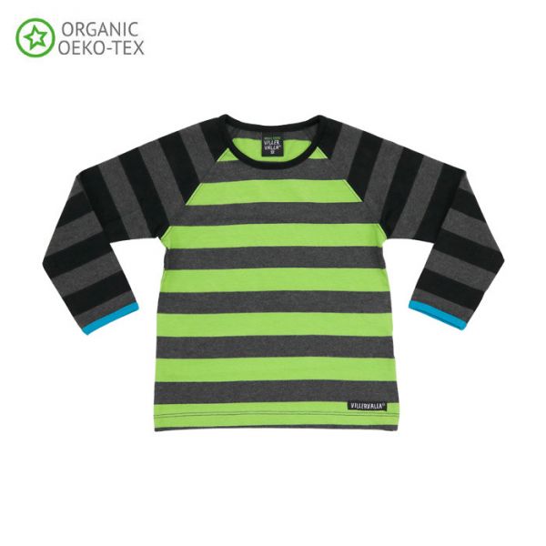 Villervalla Soft long sleeved tricot t-shirt avocado/night