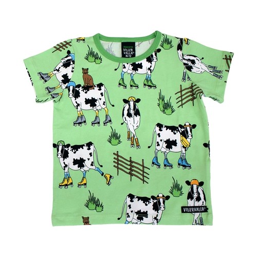 Villervalla Tshirt Roller Cow soft pea