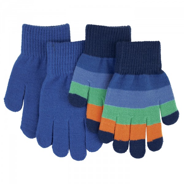 Villervalla gestrickte Fingerhandschuhe Set atlas/atlantic