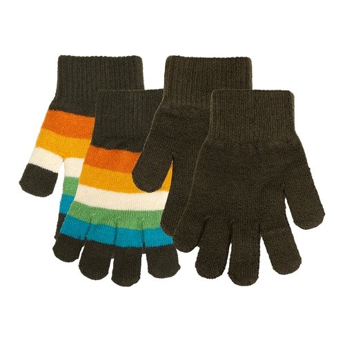Villervalla gestrickte Fingerhandschuhe Set coffee/cairo