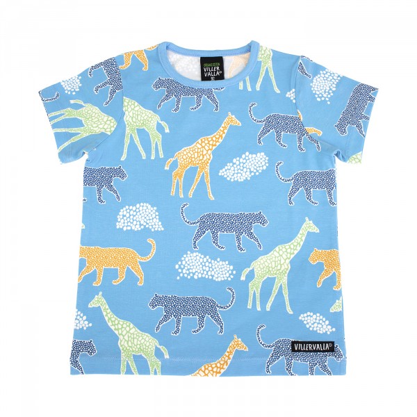 Villervalla Tshirt Savannah Print aqua