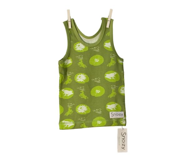 Snoozy Tank Top - Green Frog