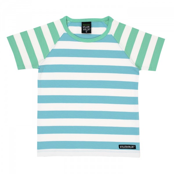 Villervalla Tshirt Stripes pear/aruba