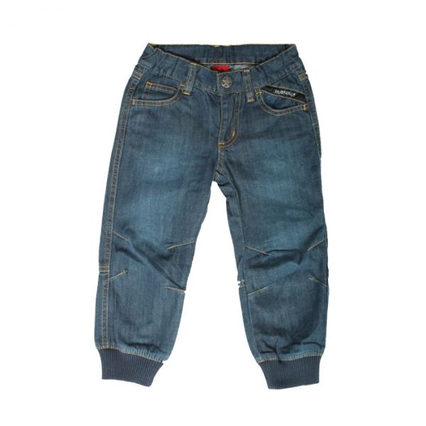 VILLERVALLA pants with cuff DARK DENIM