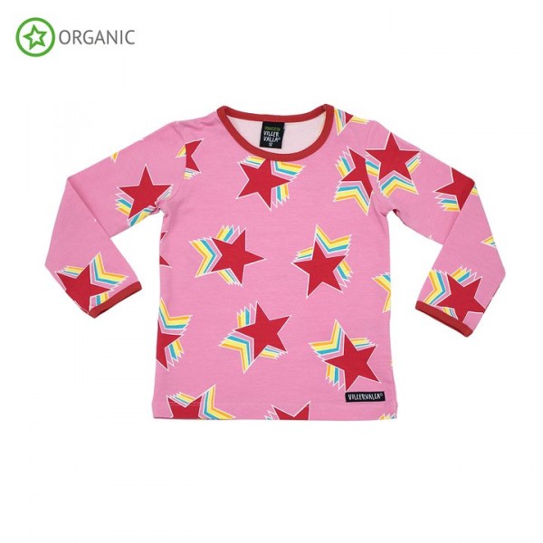 Villervalla langärmliges T-shirt azalea