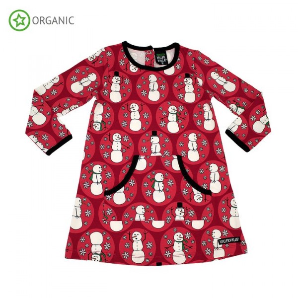 Villervalla langärmliges Kleid red