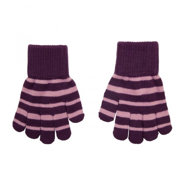Villervalla gestrickter Fingerhandschuhe grape/orchid