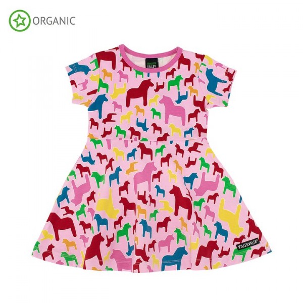 Villervalla kurzärmliges Schwingkleid lgt petunia