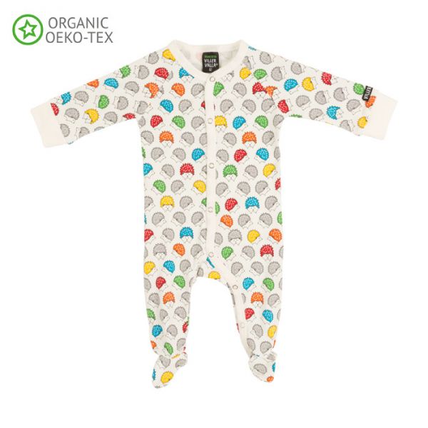 Villervalla Soft long sleeved pyjamas with foot hedgehog, for babies