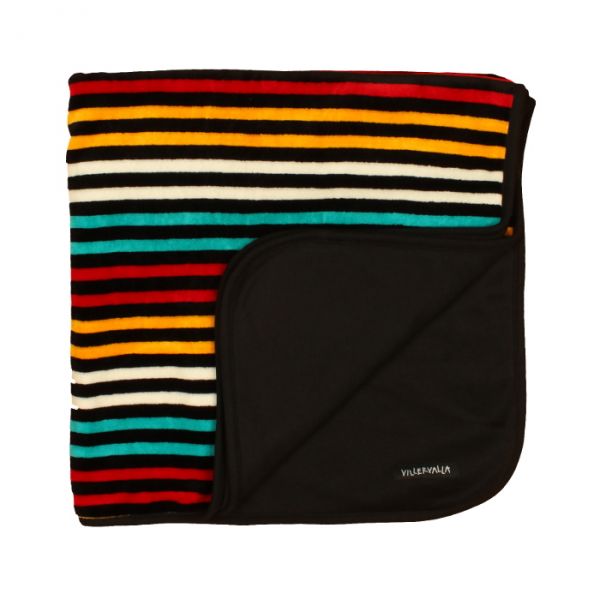 VILLERVALLA reversible blanket BLACK STRIPE - one size