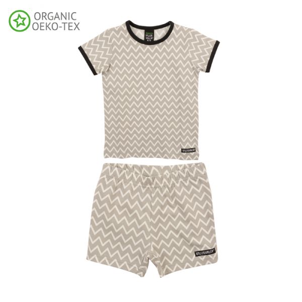 Villervalla Set with t-shirt & shorts ash