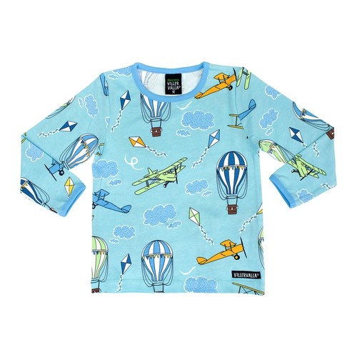 Villervalla Tshirt Aircraft lgt aqua