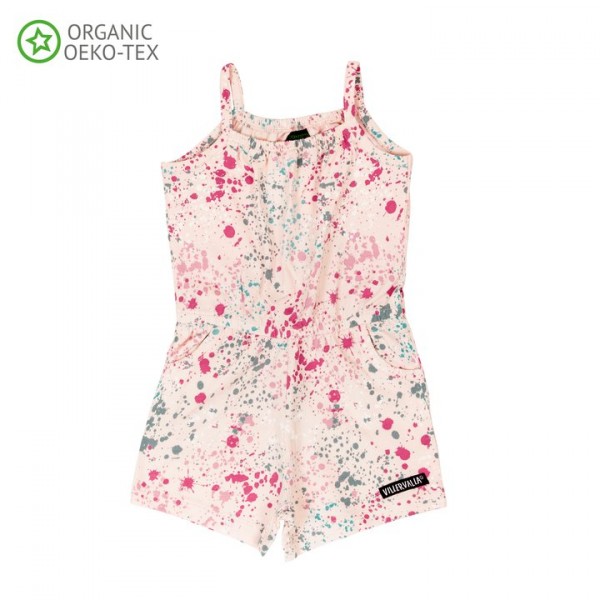 Villervalla Jumpsuit rose mit Trägern