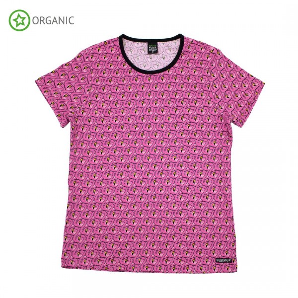 Villervalla kurzärmliges T-shirt für Erwachsene flamingo
