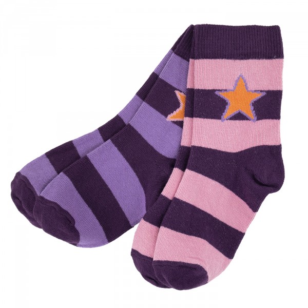 Villervalla Socken Set mulberry/lilac mulberry/rose
