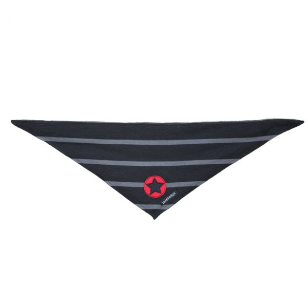 VILLERVALLA scarf STRIPES BLACK/ANTHRACITE