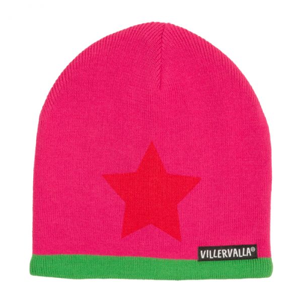 Villervalla Knitted hat cranberry