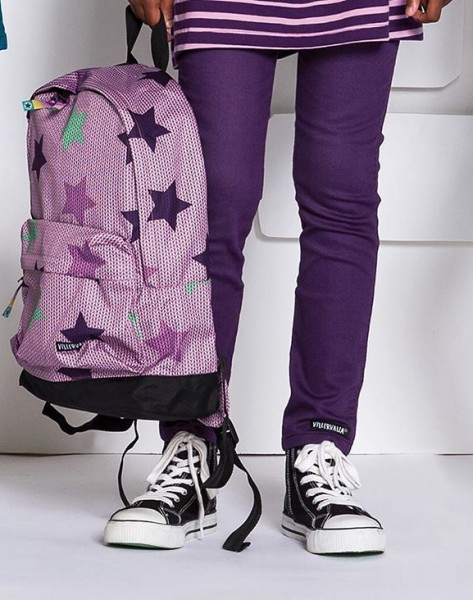 Villervalla Rucksack Knitted Star Print orchid one size junior 12 L