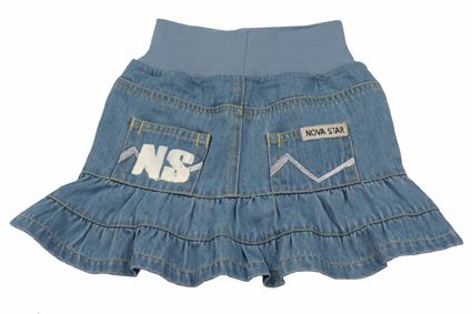 Denim Skirt Flounce