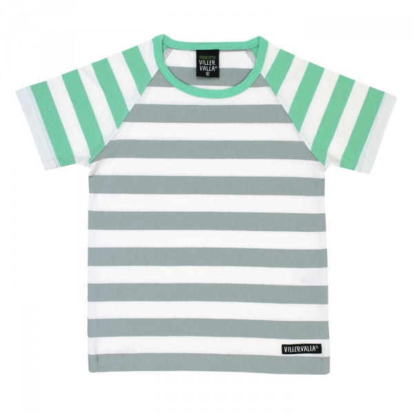 Villervalla Tshirt Stripes pear/fossil