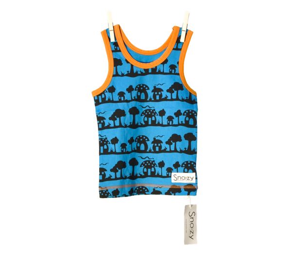 Snoozy Tank Top - Blue Mushroom