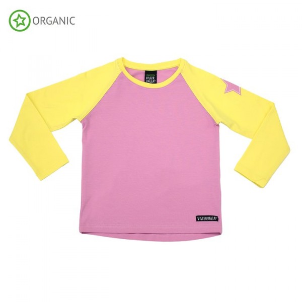 Villervalla langärmliges T-shirt azalea/lemonade
