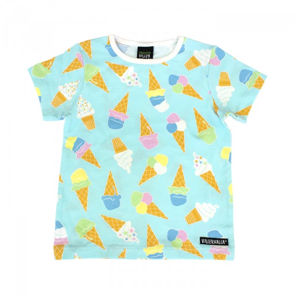 Villervalla Tshirt Ice Cream lgt aqua