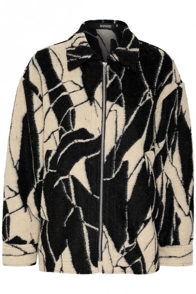 Soaked in luxury Gale Jacket back &amp; white rock print