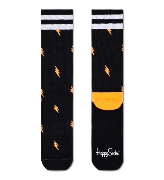 Happy Socks Tennis Socken Erwachsene Blitz schwarz/orange
