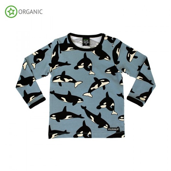 Villervalla langärmliges T-shirt whale