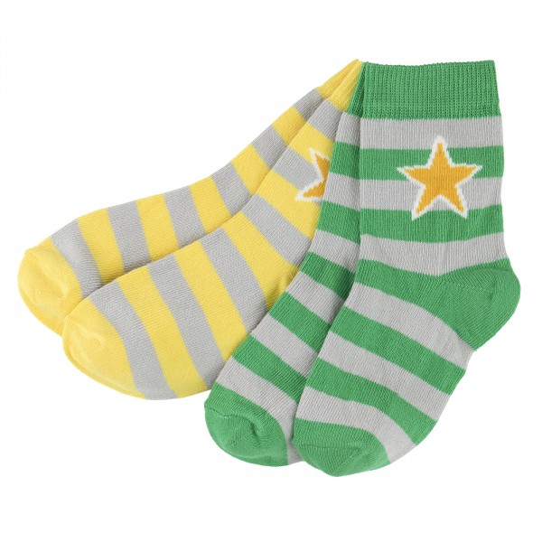 Villervalla Socken Set fern/banana