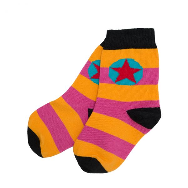 Villervalla Socks rasberry/mandarin