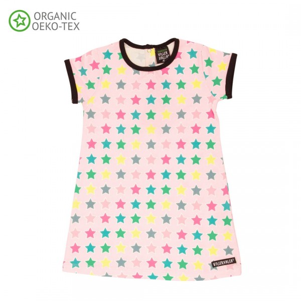 Villervalla Kurzarm Kleid rose
