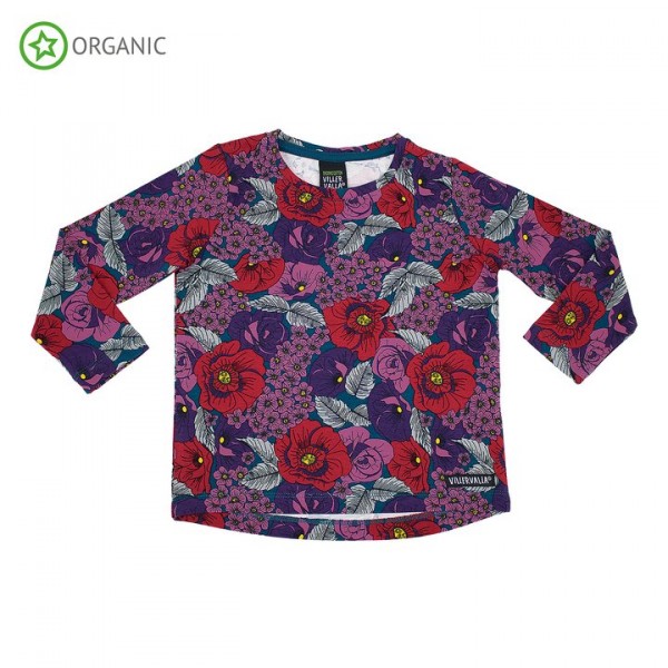 Villervalla langärmliges T-shirt flower