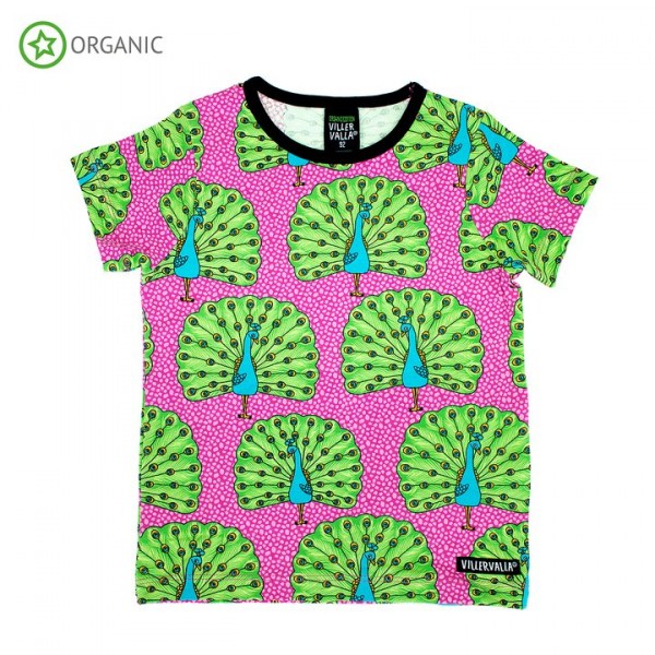 Villervalla kurzärmliges T-shirt peacock