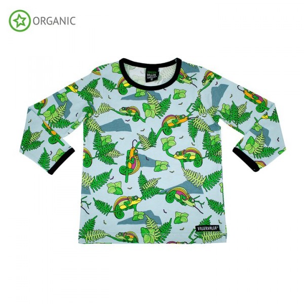Villervalla langärmliges T-shirt Chameleon