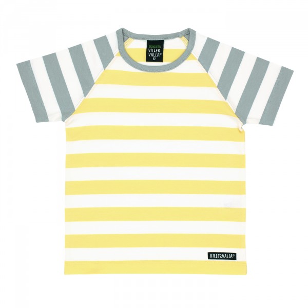 Villervalla Tshirt Stripes fossil/lemon