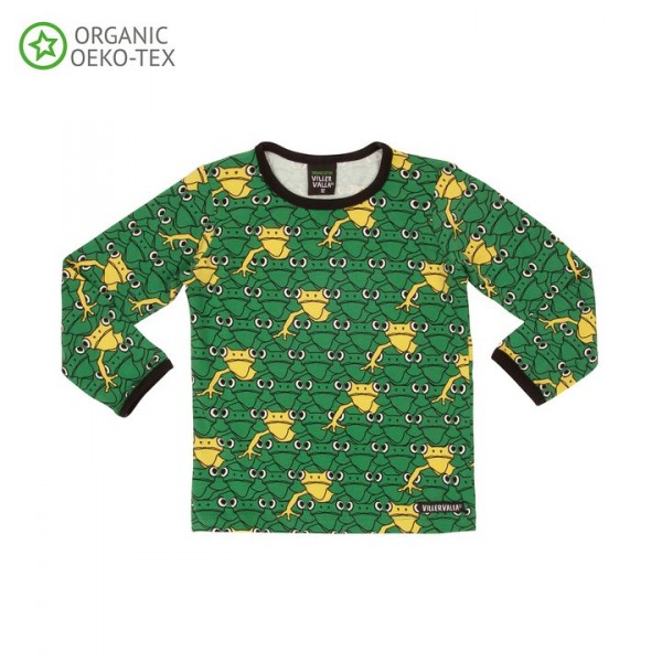 Villervalla langärmliges T-shirt frog