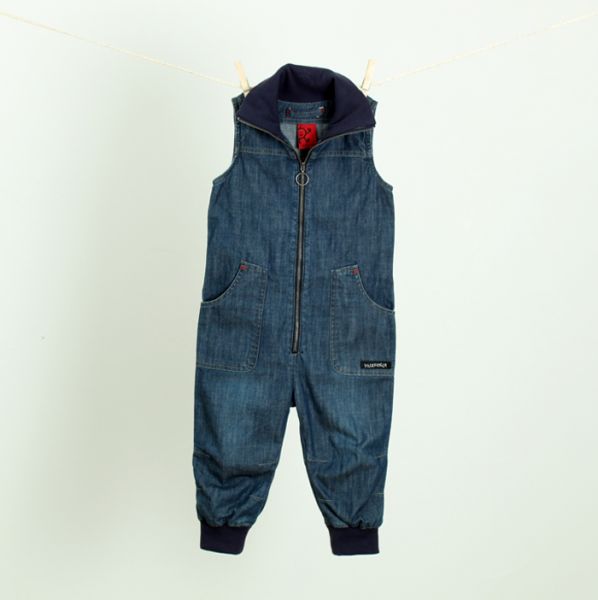 VILLERVALLA overall DARK WASH