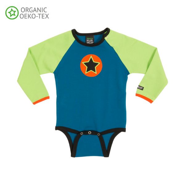 Villervalla Soft long sleeved tricot body drk pacific/avocado