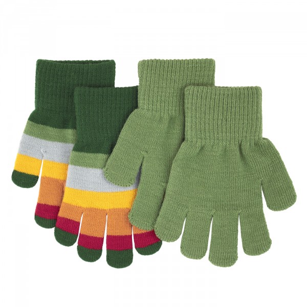 Villervalla gestrickte Fingerhandschuhe Set forest