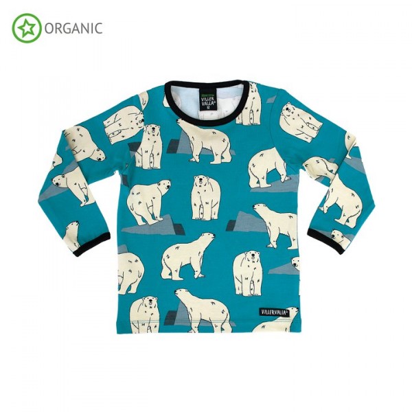 Villervalla langärmliges T-shirt polar bear