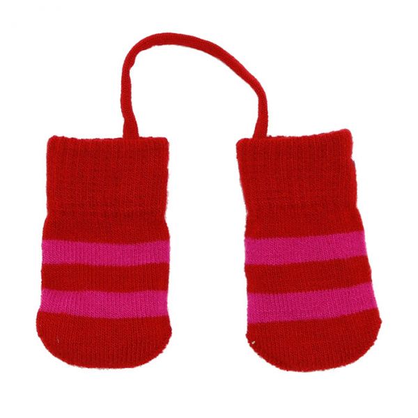 Villervalla Baby glove 0-1 years drk paprika/cranberry