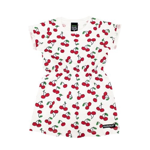 Villervalla kurzärmliges Kleid cherry