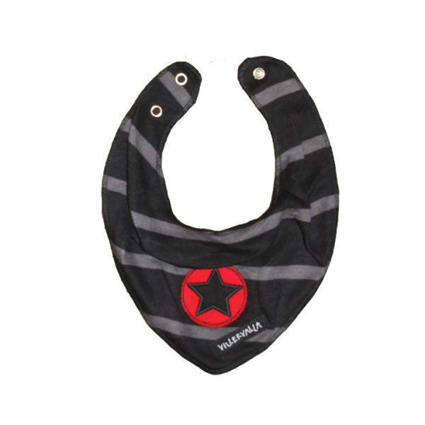 VILLERVALLA reversible scarf STRIPES BLACK/ANTHRACITE