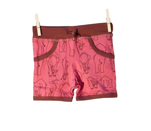 Snoozy Shorts - Pink Elephant