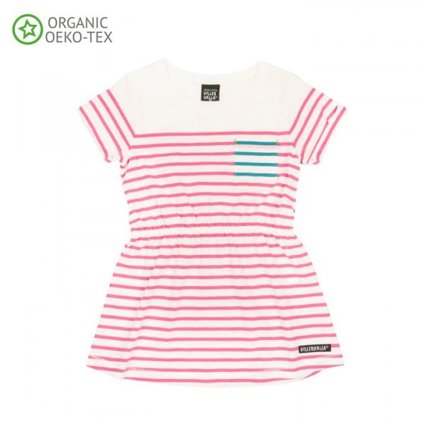 Villervalla kurzärmliges Kleid flamingo