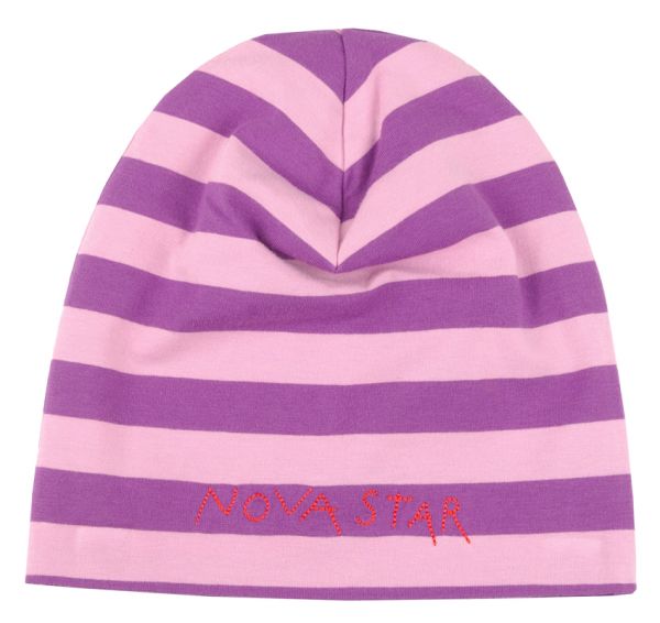NOVA STAR Striped Beanie Purple