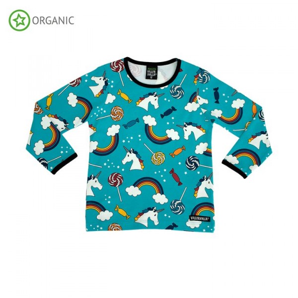 Villervalla langärmliges T-shirt lagoon